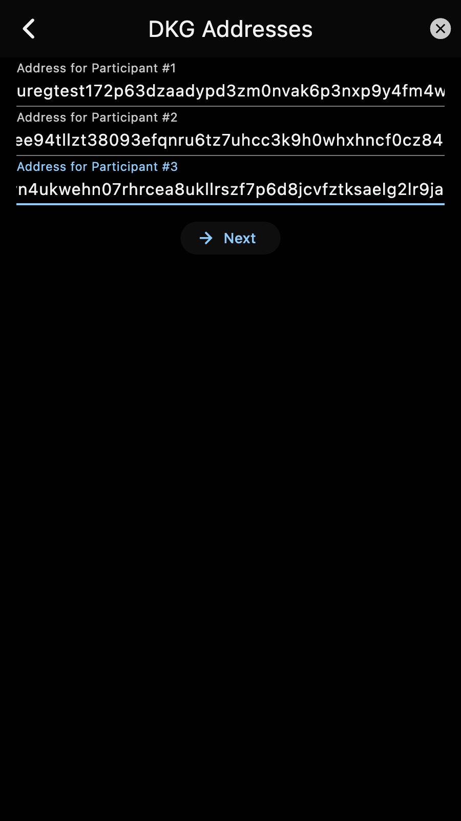 Filled Addresses