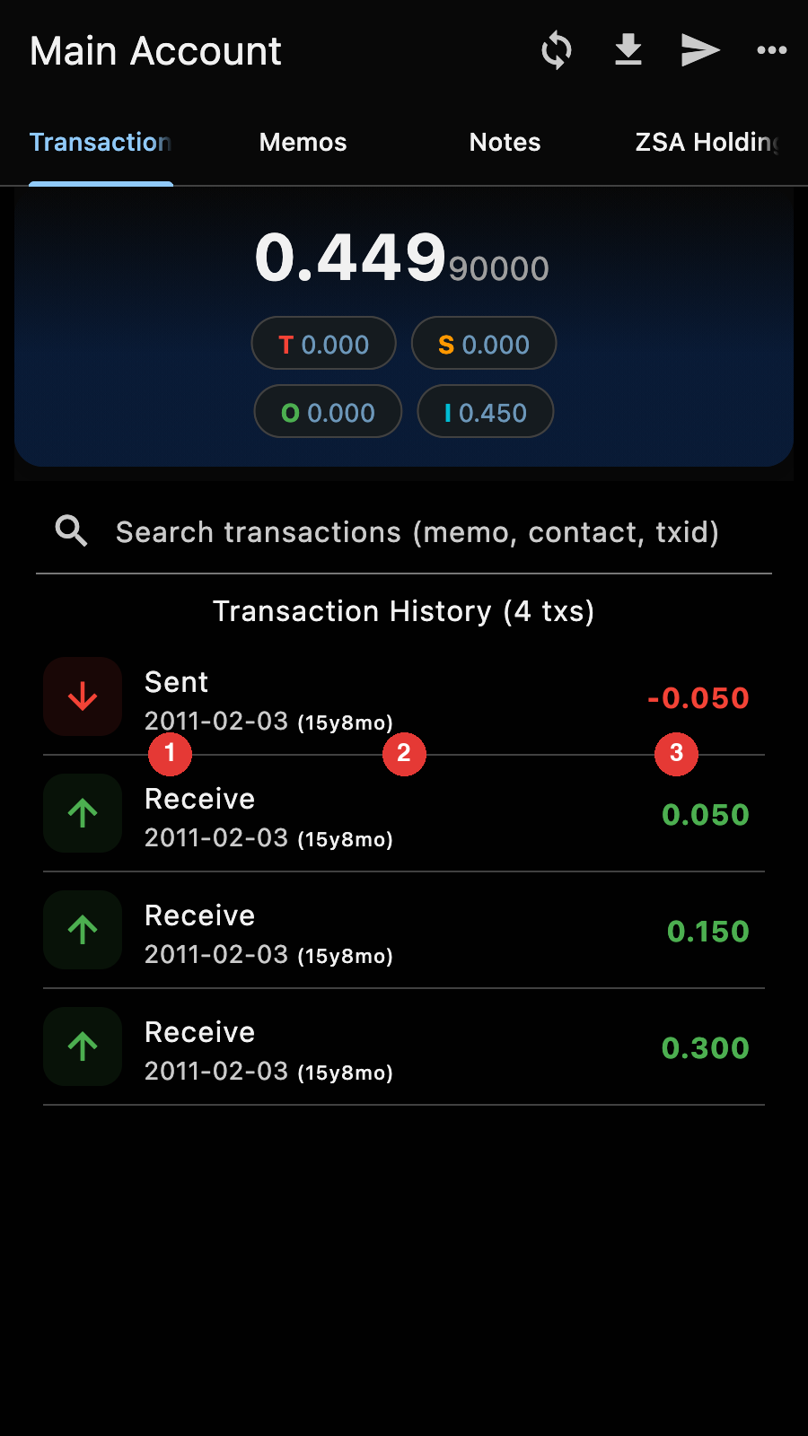 Transaction History