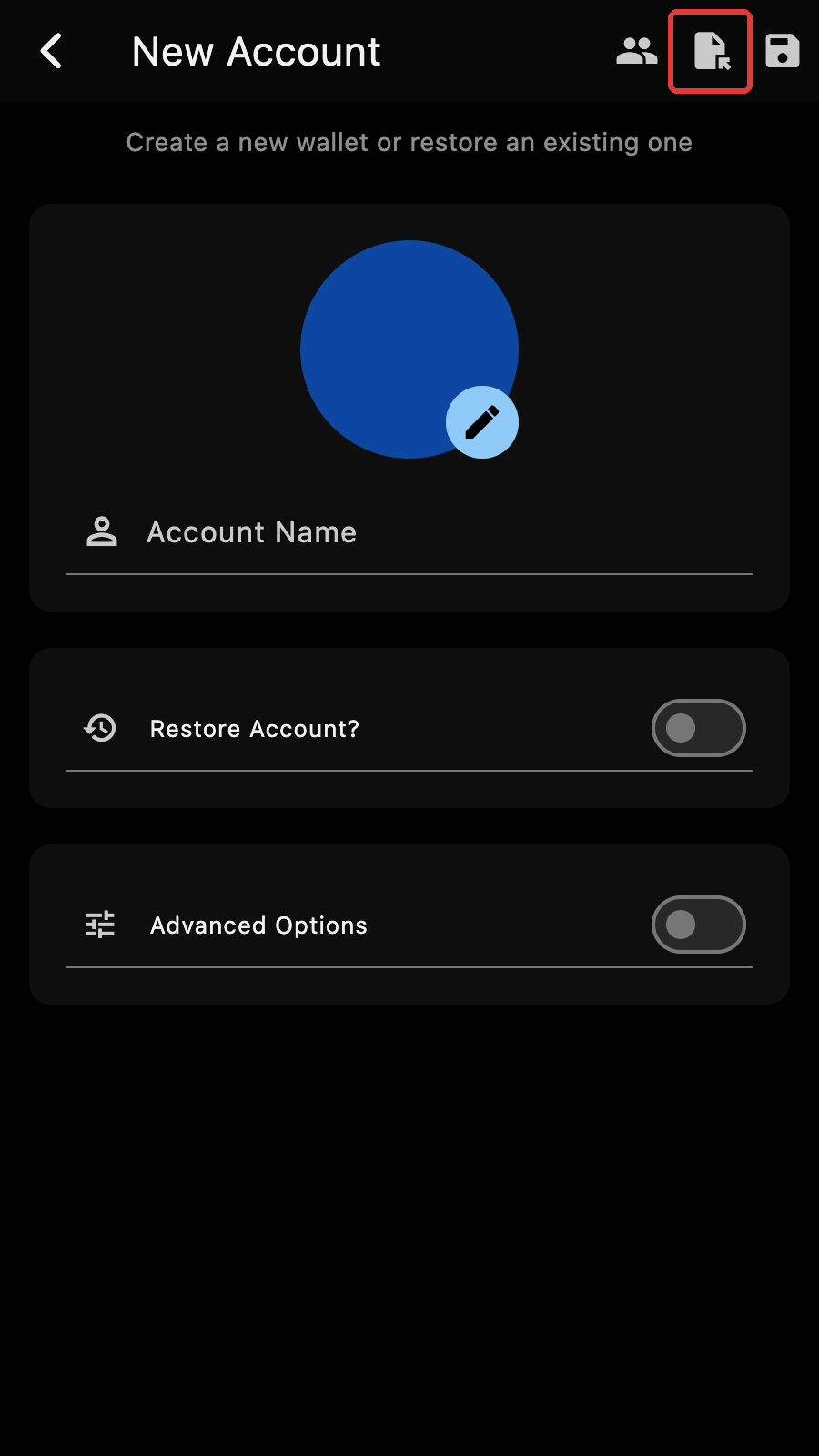Import Account
